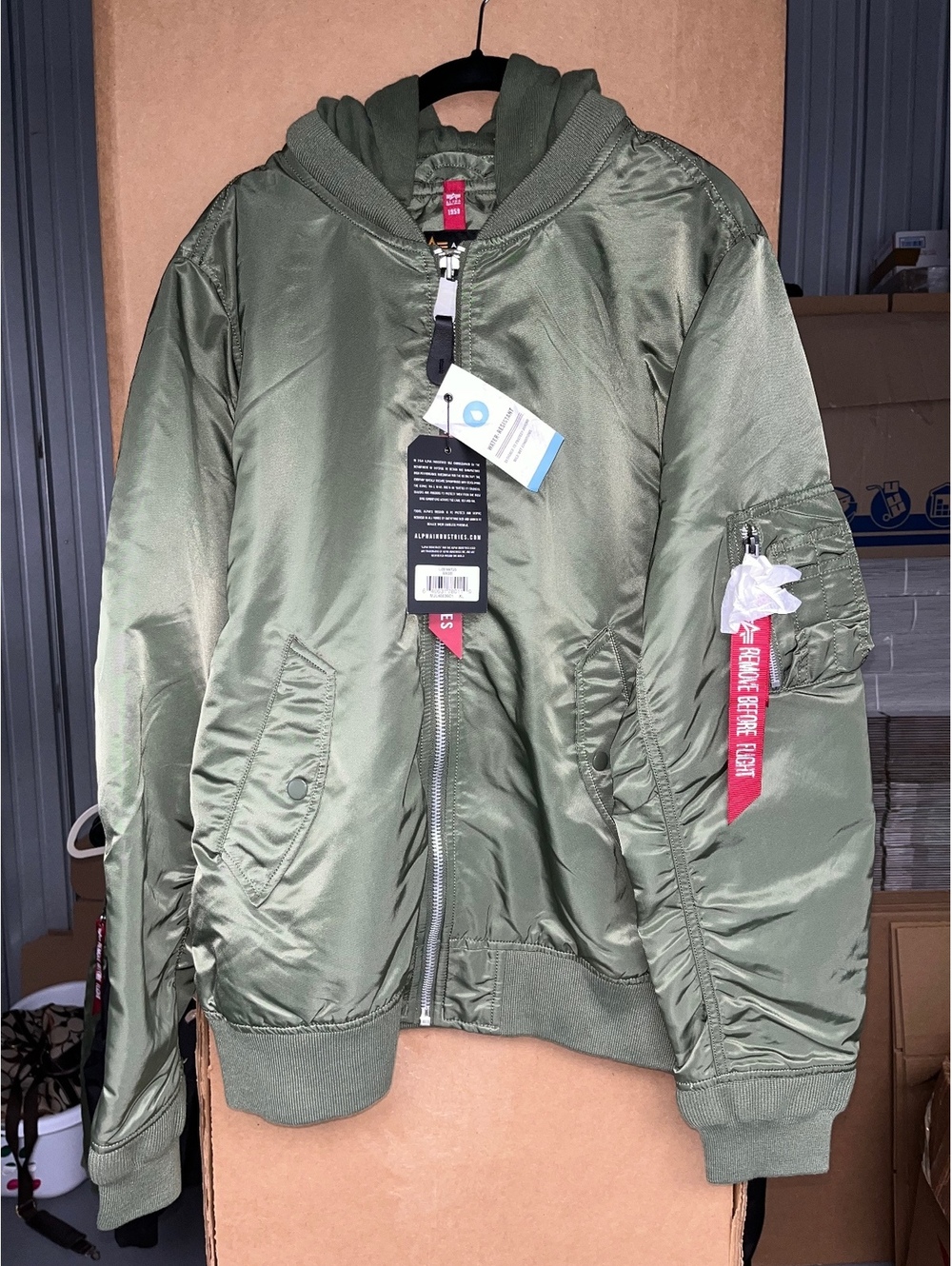 Alpha Industries L-2B Natus Sage Water-Resistant Bomber XL